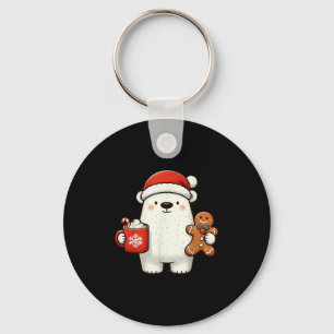 Lar Bär Santa Hut Weihnachten Feiertag Xmas Kaffee Schlüsselanhänger