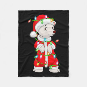 Lar Bär Weihnachtslichter Santa Kostüm Süße Anima Fleecedecke