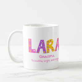Lara Girls nennen rosa Sterne lila Blume Kaffeetasse
