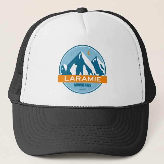 Laramie Mountains Wyoming Stars Moon Truckerkappe (Vorderseite)