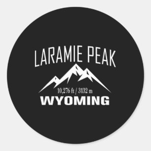 Laramie Peak Wyoming Klettergipfel Club Outdoor Runder Aufkleber