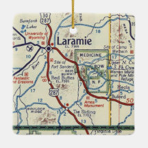 Laramie WY Vintag Map