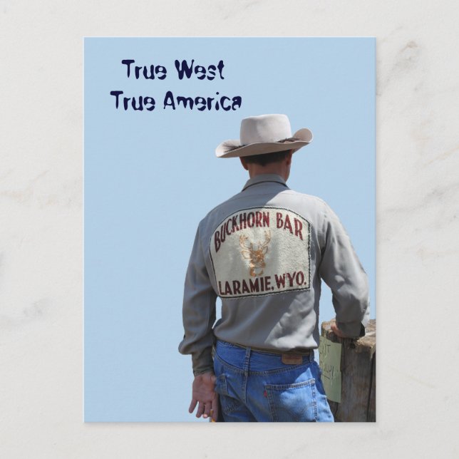 Laramie Wyoming Cowboy Postcard Postkarte (Vorderseite)