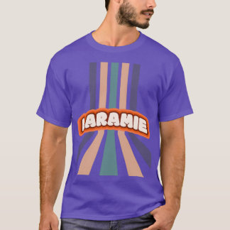 Laramie Wyoming Hippie-Stadt Hübsche Bunte Vertika T-Shirt