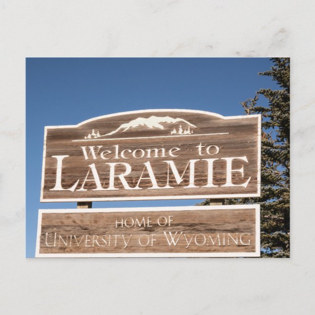 Laramie Wyoming Postcard Souvenir Travel Postkarte (Vorderseite)