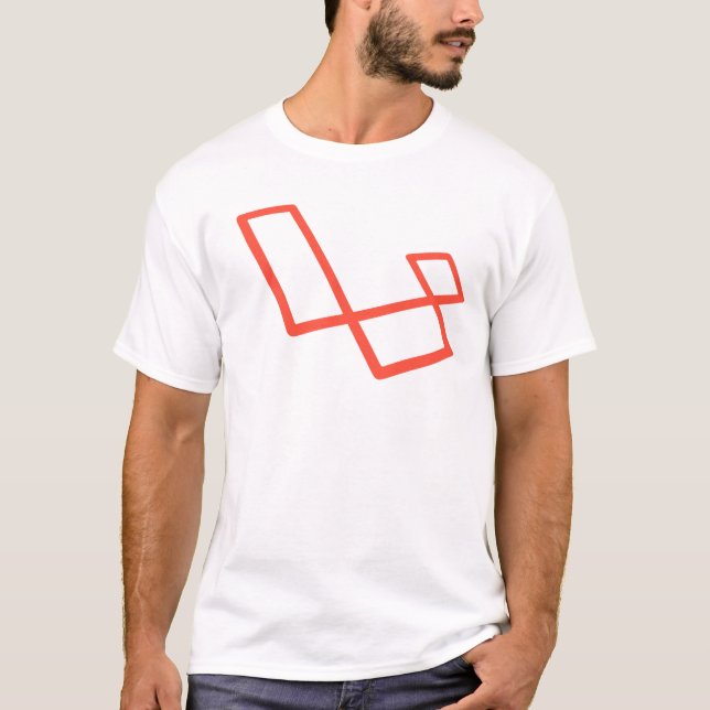 Laravel Rahmen-Mann-grundlegender T - Shirt (Vorderseite)