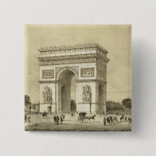 L'Arc de Triomphe, Paris, graviert von Auguste Bry Button
