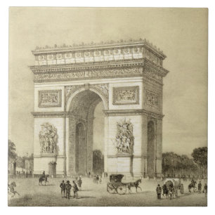 L'Arc de Triomphe, Paris, graviert von Auguste Bry Fliese