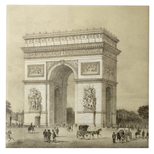 L'Arc de Triomphe, Paris, graviert von Auguste Bry Fliese (Vorderseite)