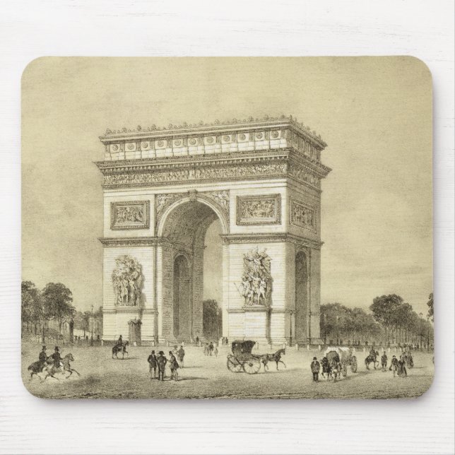 L'Arc de Triomphe, Paris, graviert von Auguste Bry Mousepad (Vorne)