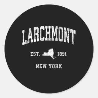 Larchmont New York Ny Athletic Sports Runder Aufkleber