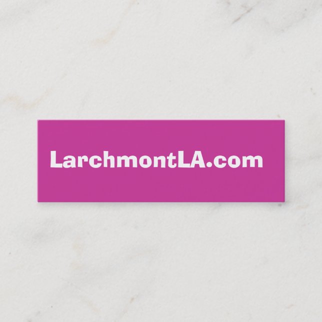 LarchmontLA.com auf Facebook (Rosa) Mini Visitenkarte (Vorderseite)
