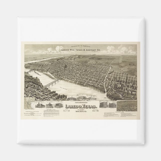Laredo Texas 1890 Magnet (Vorne)
