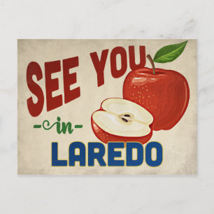 Laredo Texas Apple - Vintage Travel Postkarte