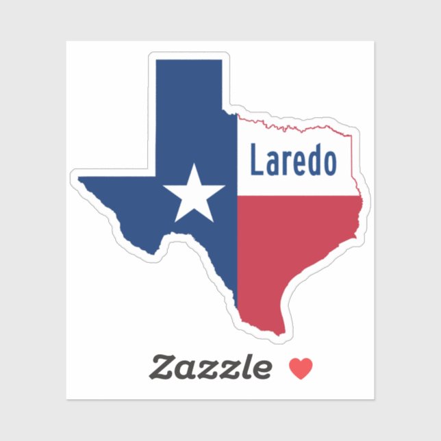 Laredo Texas Flag Aufkleber (Blatt)