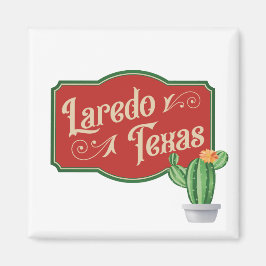 Laredo, Texas mit Kakteen aus Kakteen, Kakteen mit Magnet