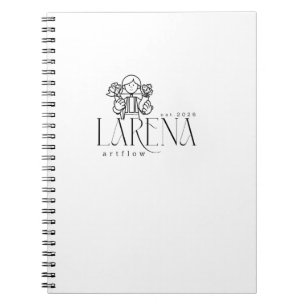 LARENA Artflow – Florales Logo-Emblem Notizblock