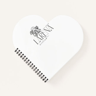 LARENA Artflow – Florales Logo-Emblem Notizbuch