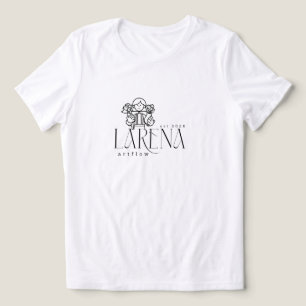 LARENA Artflow – Florales Logo-Emblem Tri-Blend Shirt