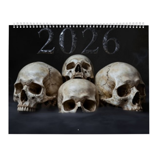 Large 2026 Skull Art Calendar Kalender (Titelbild)