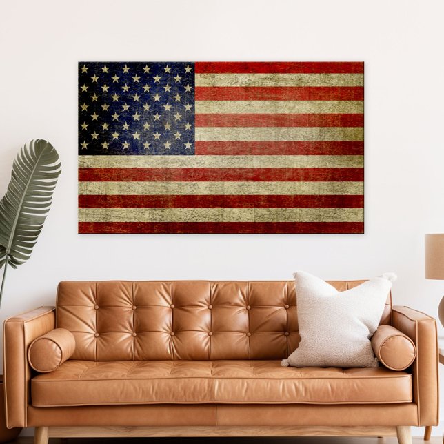 Large American Flag Poster (Vintage American Flag)
