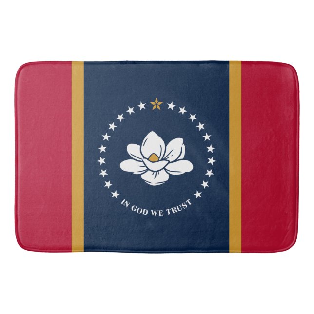 Large bath mat with flag of Mississippi, USA Badematte (Vorderseite)