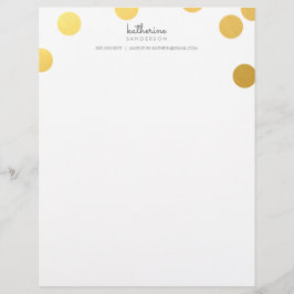 LARGE CONFETTI SPOT Moderne fette Goldfolie grau Briefbogen