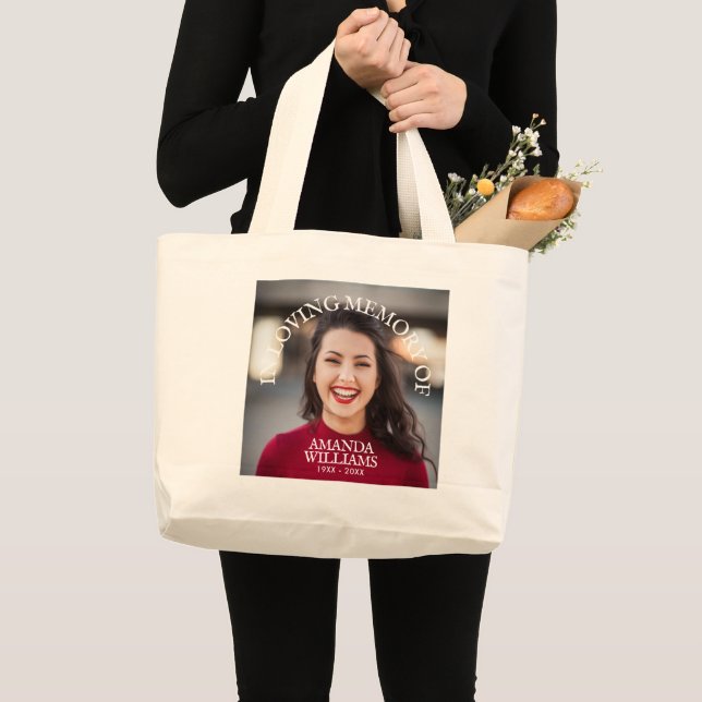 Large Custom Cotton Memorial Tote Bag No Minimum Jumbo Stoffbeutel (Vorderseite (Produkt))