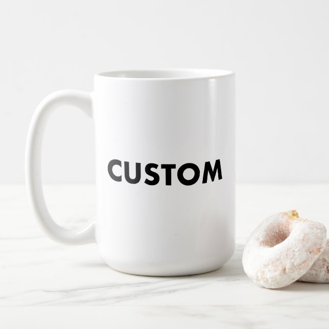 Large Custom Mug Blank Template - 15oz Kaffeetasse (Mit Donut)