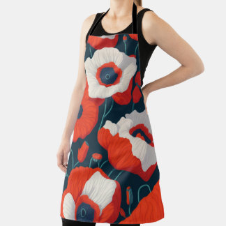 Large Floral Apron Schürze