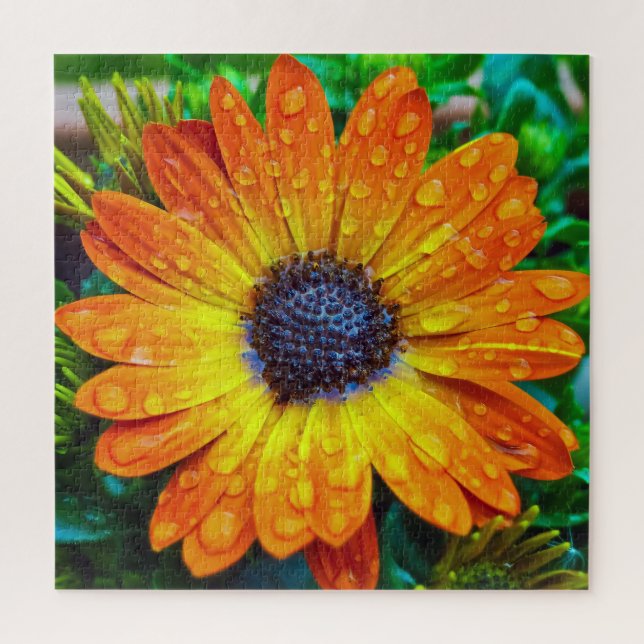 Large Golden Flower Close Up Puzzle (Vertikal)