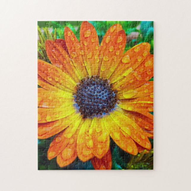 Large Golden Flower Close Up Puzzle (Vertikal)