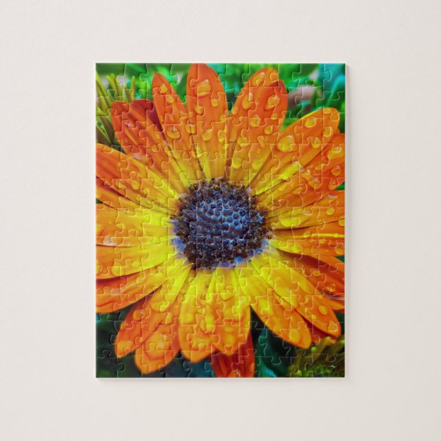 Large Golden Flower Close Up Puzzle (Vertikal)