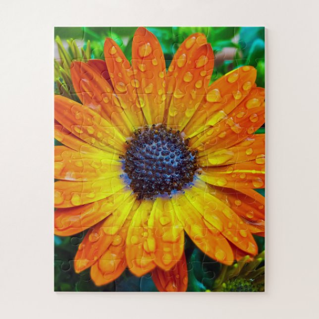 Large Golden Flower Close Up Puzzle (Vertikal)