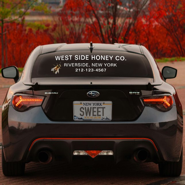 LARGE HONEY BUSINESS VINYL WINDOW CLING with Bee Fensteraufkleber (Von Creator hochgeladen)