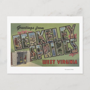 Large Letter Scenes - Berkeley Springs, WV Postkarte