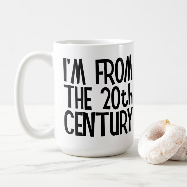 Large Mug - I'm From The 20th Century Kaffeetasse (Mit Donut)