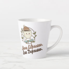 Large Mug - More Espresso. Less Depresso. Milchtasse