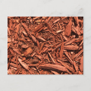 Large red cedar mulch pattern landscape kontrator postkarte