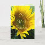 Large Sunflower Get Well or any occasion-customize Karte<br><div class="desc">Change the words on the front and inside of this beautiful sunflower for any occasion you need such as birthday,  mother's day,  sympathy,  good luck,  congratulations and many other uses. To see matching stamps & gift items go to my ASSORTED FLOWERS SECTION.</div>