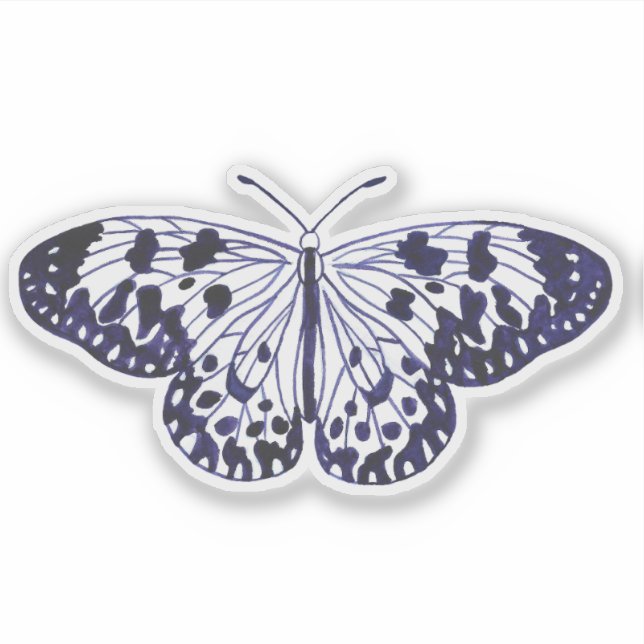 Large Tree Nymph Butterfly Aufkleber (Vorderseite)