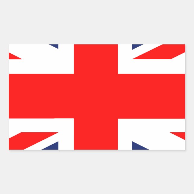 Large Union Jack.png Rechteckiger Aufkleber (Vorderseite)