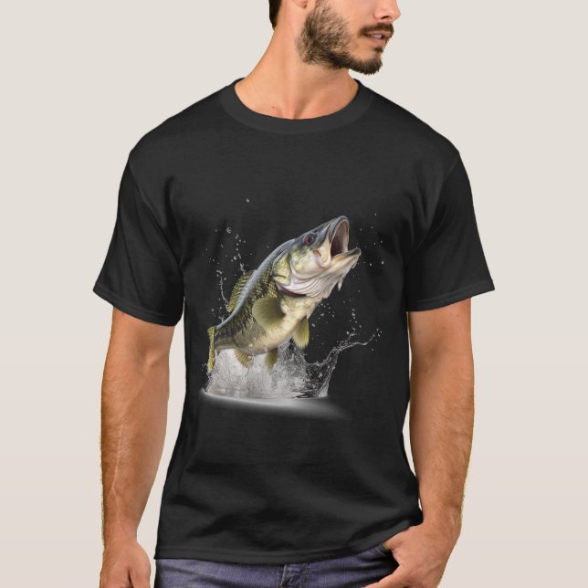 Largemouth Bass Black T - Shirt (Vorderseite)
