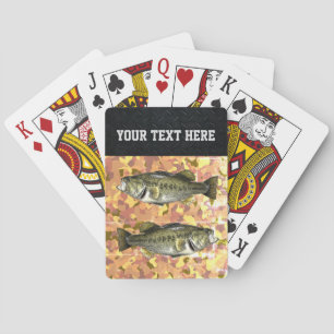 Largemouth Bass Coole Camouflage Fischen Custom Spielkarten