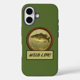 Largemouth Bass Dark Olive Green iPhone Case