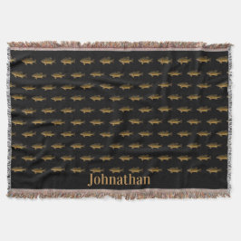 Largemouth Bass Fish Pattern Black Decke