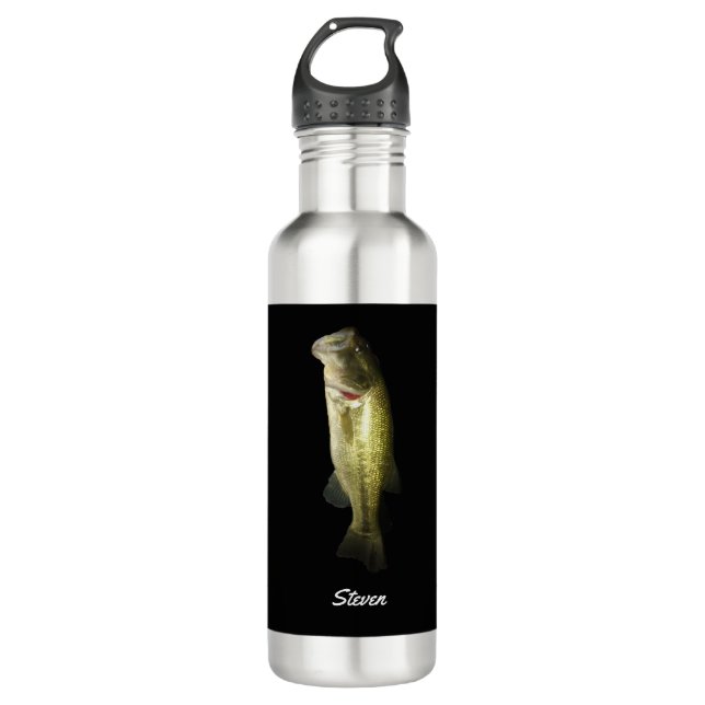 Largemouth Bass Fish Personalisiert Edelstahlflasche (Vorderseite)