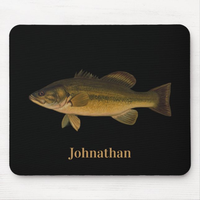 Largemouth Bass Fish Your Name Here Mousepad (Vorne)