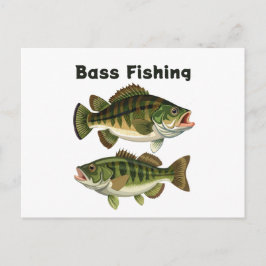 Largemouth Bass Fishing-Logo Postkarte