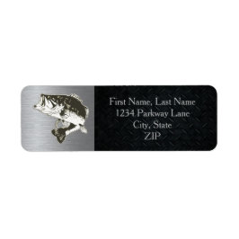 Largemouth Bass Fishing Return Address Labels